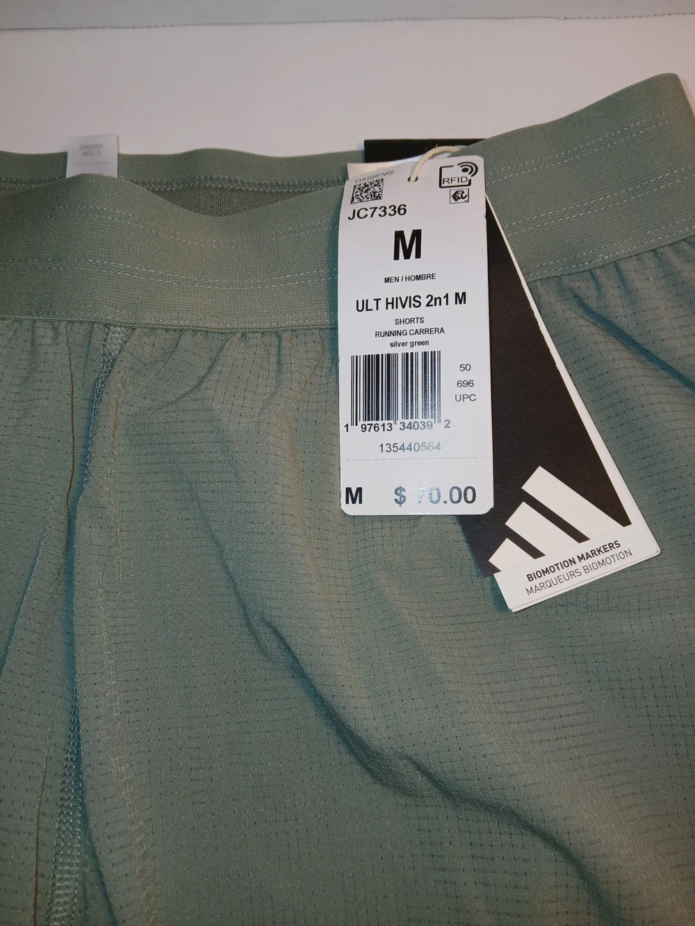 New Adidas ULTIMATE RUNNING REFLECTIVE 2-IN-1 SHORTS Medium